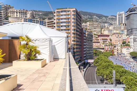 Création d’un espace réceptif sur un rooftop à l’occasion du GP Historique 2026