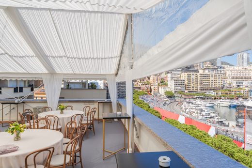 Réalisation d’un espace réceptif sur un rooftop pour le GP Historique 2026