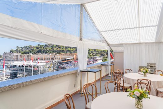Réalisation d’un espace réceptif sur un rooftop pour le GP Historique 2026