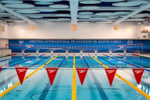 300 places installées à l&#8217;occasion 43e édition du Meeting International de Natation de Monaco