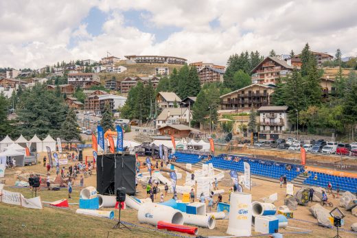 Nos tribunes à l&#8217;occasion des championnats du monde de VTT Trail à Valberg
