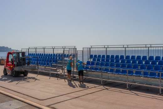 Montage des du village et des tribunes de l&#8217;IronMan Monde 2026